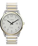 Timex Men's Easy Reader 40mm Watch - Two-Tone Expansion Band White Dial Two-Tone Case