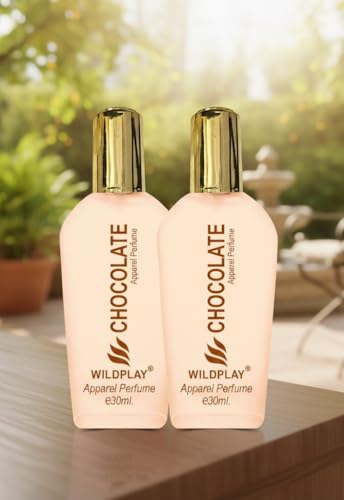 Image of Wildplay Chocolate Spray Perfume for Men & Women 30ml - Sweet, Warm & Inviting Unisex Fragrance with Rich Cocoa Notes, Long-Lasting Scent, Perfect for Everyday & Gifting Pack of 2