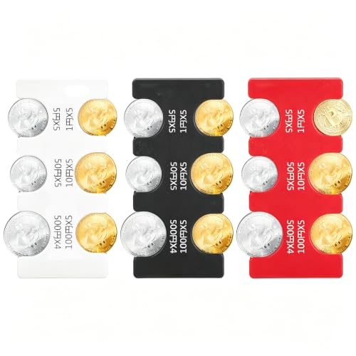 3Pcs Japanese Yen Coin Holder 6-Slot Plastic Portable Change Holder