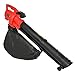 Outsunny 3-In-1 Elektro Laubsauger Laubbläser 3000 W Elektro-Vakuumgebläse Elektro-Laubbläser Gartenblattgebläse mit 45-Liter Fangsack Kunststoff Rot+Schwarz 118 x 17 x 29 cm
