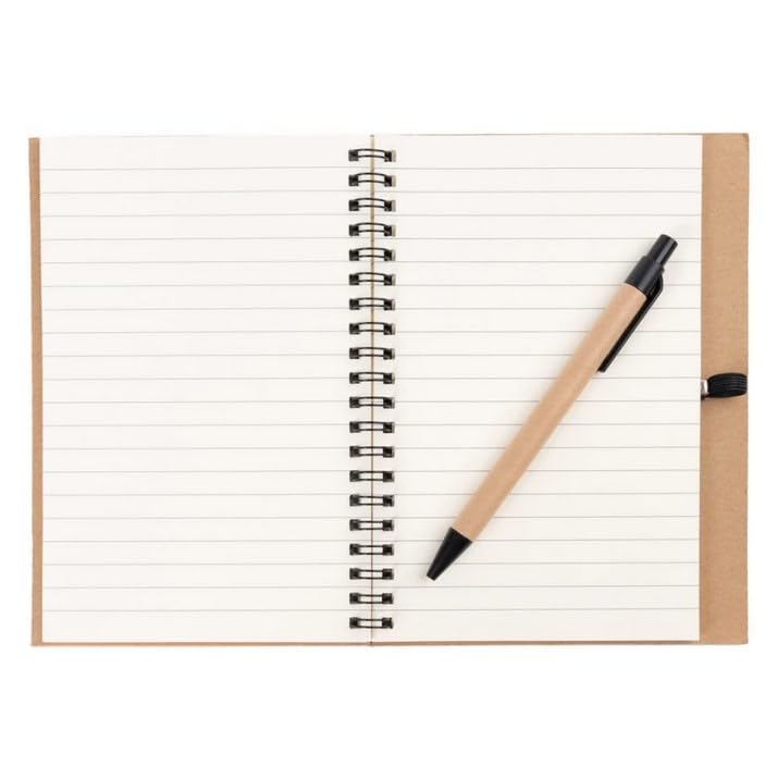 WPRO Notizblock mit Stift 100 St. personalisiert in 5 Farben A6 50 Blatt | nachhaltiges Set mit Logo, einfarbiger Tampondruck 55 x 15 mm für Messen und Büro