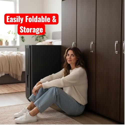 Image of Nattnak Premium Folding Bed Single with Mattress | Heavy Duty Metal Cot | Portable Foldable Bed 3ft x 6ft | Space-Saving Multi-Purpose Bed | No Assembly | Ideal for Bedroom & Rented Apartments | Heavy Duty Frame