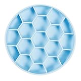 Outanaya Langsamer Hundefutternapf aus Rutschfestem Silikon mit Anti schling Effekt Mittlere Blauer Pet Food Bowl für Gesunde Fütterung und Vorbeugung von Übergewicht bei Hunden