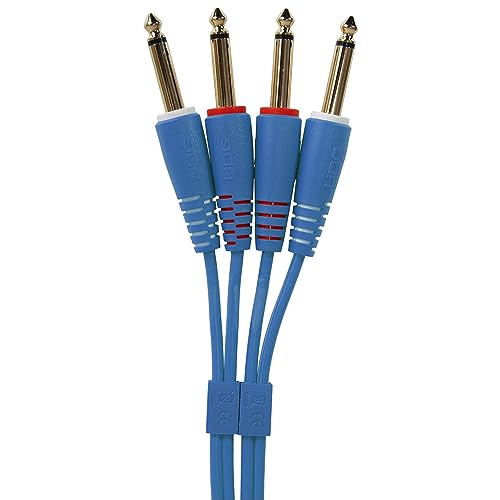 UDG Audio Cable Set 1/4'' Jack - 1/4'' Jack Blue Straight 3m - Image 2