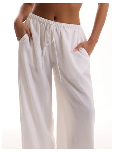 SHENHE Women's Beach Cover Up Pants Wide Leg Loose Swim Bathing Suit Coverups Palazzo Pants3