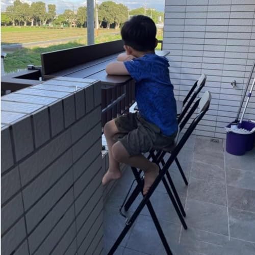 Tabouret de bar pliant 65 cm noir pour optimiser les petits espaces - 7