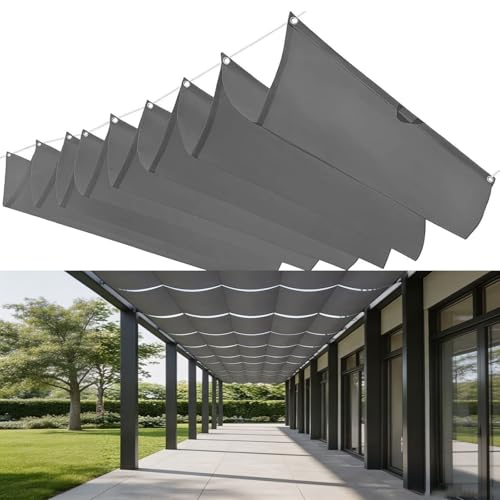 Voile d'ombrage rétractable imperméable et anti-UV 98%