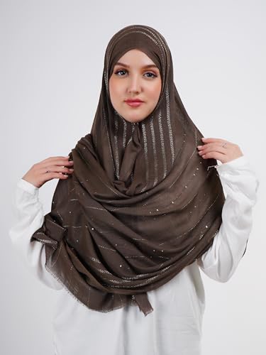 Modal Scarf/Hijab Shiny Headcover For Women With Sequin and Shimmer (Pack of 1)2