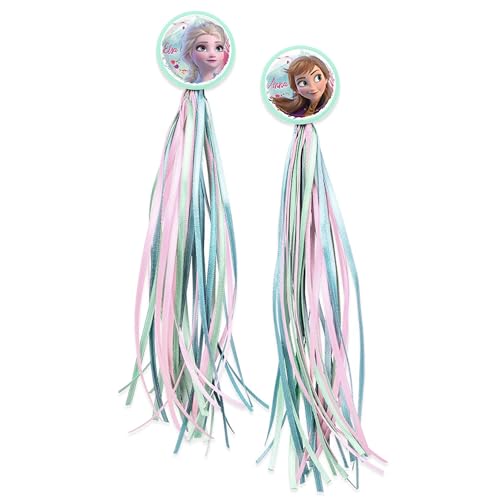 sarcia.eu Rubans décoratifs à Franges pour Guidon de vélo, Trottinette, lot 2 pièces (Frozen)