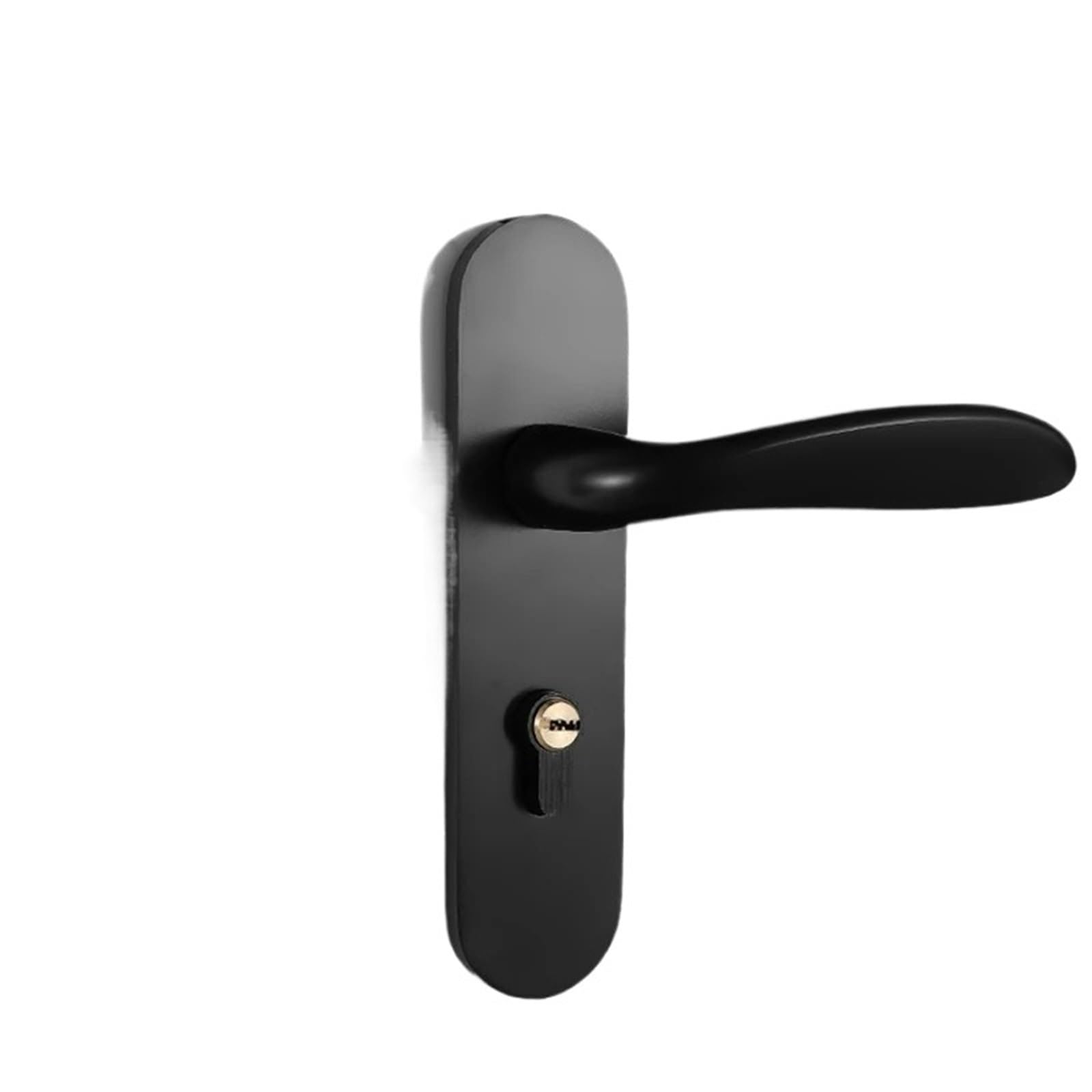 Serrure de porte noire silencieuse poignée porte intérieure bois 58mm 1pc