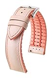 Durch die sportlich-klassische Ausführung, die akzentuierte Patentnaht und die eingebettete Steckschlaufe passt das Uhrenarmband perfekt für größere Chronographen und sportliche Armbanduhren. Das Band ist gut geeignet für Personen mit 