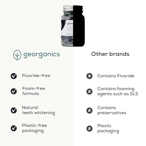 GEORGANIC(ジオーガニクス) マウスウォッシュ タブレット (アクティベイティッドチャコール) 180粒入 オーラルケア 口内洗浄液