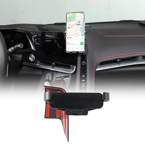Daeiclru Car Phone Mount Compatible with Chevrolet Corvette C8 2020-2023, Phone Holder Dashboard Mount Stand, Cell Phone Holder for Navigation Screen (Style B)