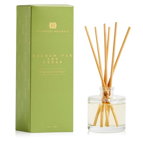 Hillhouse Naturals Reed Diffuser Set - Balsam Fir & Cedar Scent D...