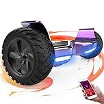 GeekMe Hoverboards,8.5 inch all terrain Hoverboards, Electric Self Balancing Scooter With Powerful Motor LED Lights,APP,Bluetooth speaker, Gift for Children