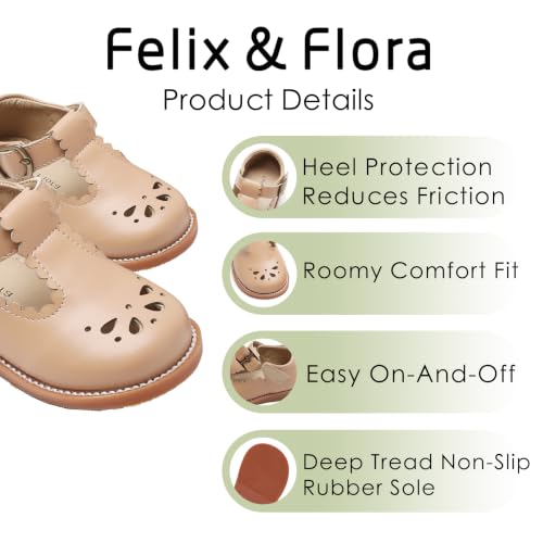 Image of Felix & Flora Toddler Little Girl Mary Jane Dress Shoes - Ballet Flats for Girl Party School Shoes