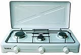 Homologada Wurko 027032 Cocina gas 3 fuegos, Blanco esmaltado