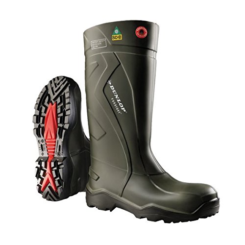 Dunlop E76294309 Dunlop Purofort Plus Full Safety Botts44; Green & Black - Size 9