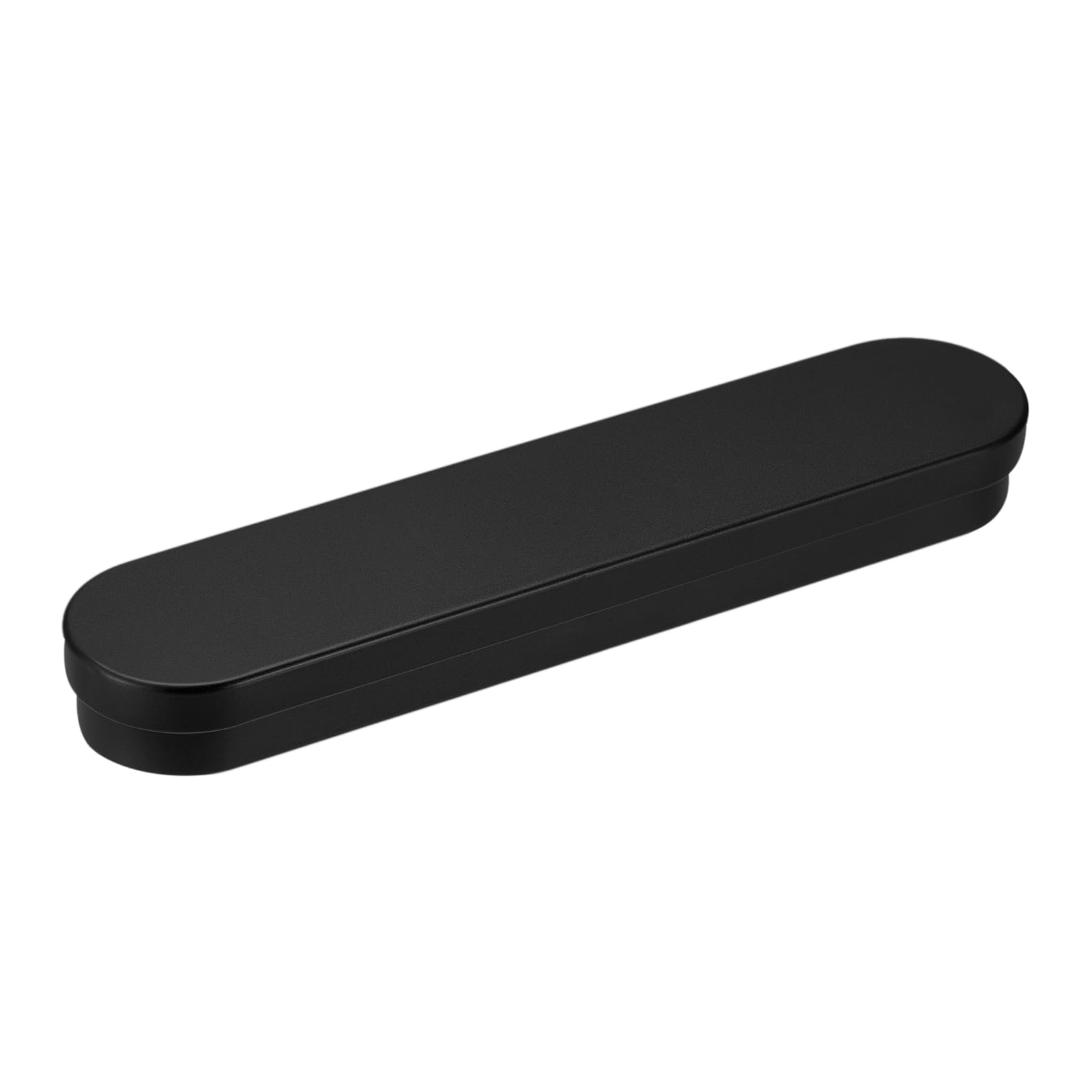 Boîte de rangement en fer blanc noir uxcell x2 avec couvercles à charnière 17,5x3,8x2 cm