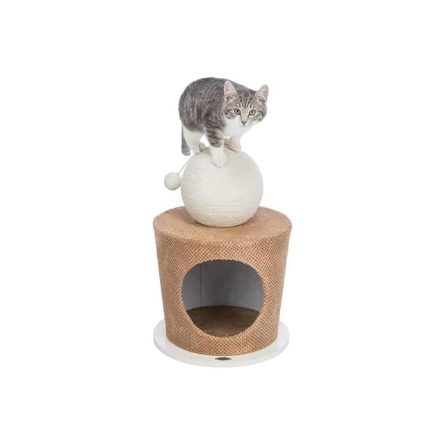 Foto 4 de 4 de Trixie Cueva de mimos con Bola de rascar, Taupe, ø 36 × 50 cm, para Gatos