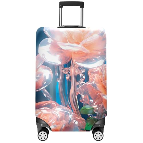 Travel Luggage Cover Suitcase Protector Scratch-Resistant Fit Not Included Suitcase Roses L-26-28in
