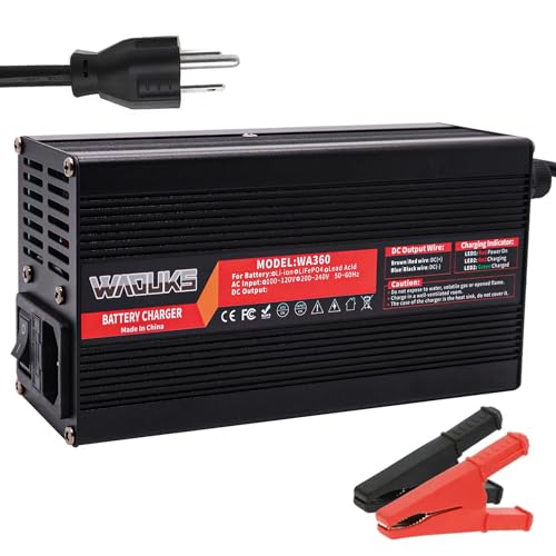 16.8V 20A Charger 16.8V Li-ion Battery Charger Output Alligator Clip Used for 4S 14.8V Lithium Battery Pack