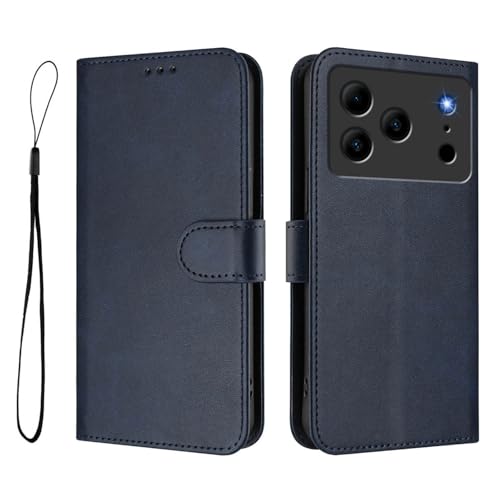 Case �Ή��@�� for Doogee Note 56 (Pro) / Note 56 Plus �������[�h �J�[�h�X���b�g�E�H���b�g �}�O�l�b�g�N���X�v �t���b�v�X�^���h �J�o�[ Blue