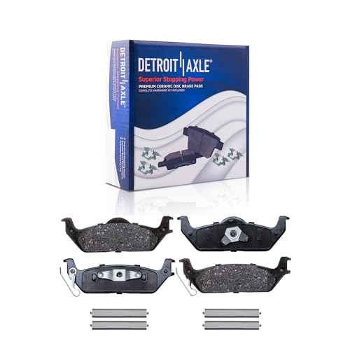 Image of Detroit Axle - Brake Kit for 6 Lug 2010-2011 Ford F-150 Drilled & Slotted | Brake Rotors and Ceramic Brakes Pads Front and Rear Replacement