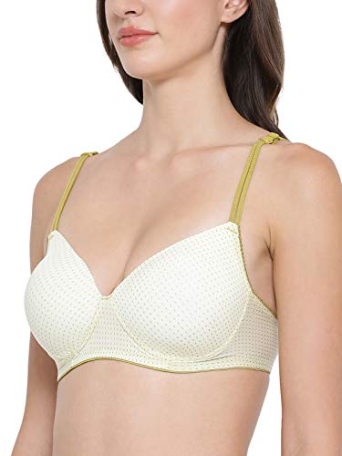 Image of Clovia Women's Cotton Padded Non-Wired Printed T-Shirt Bra