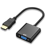 YLK Adaptador HDMI a VGA, Monitor (Negro)