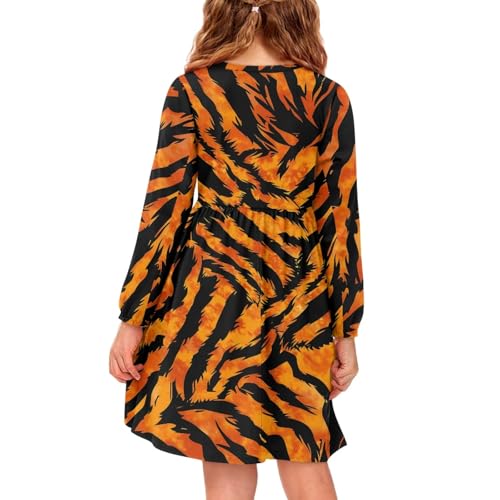 A line Dress Girls Dresses for Children Long Sleeve Dress2