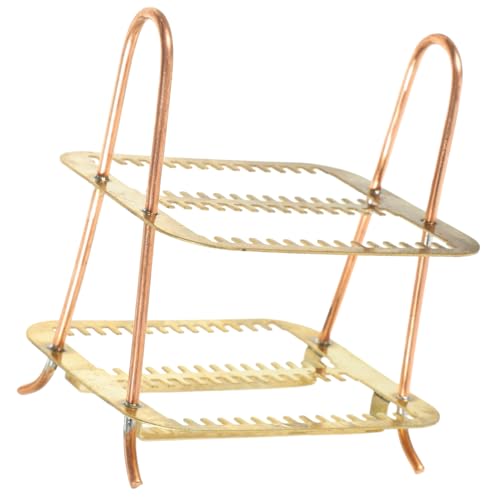 Alipis Microscope Slides Storage Rack 30-Piece Staining Rack Laboratory Metal Slide