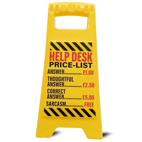 Boxer Gifts Help Desk Joke Office Desk Sign - Funny Manager Gift for Your Boss and Colleagues - Novelty Work Accessories