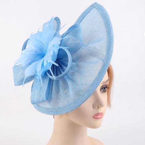 Image of DRESHOW Women Fascinator Hats Tea Party Hat Vintage Pillbox Hat Headband for Cocktail