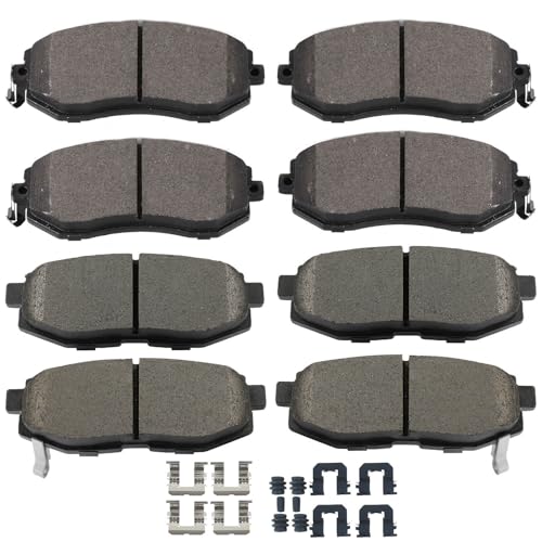 Image of SCITOO D1539 D1124 Front Semi-Metal Rear Ceramic Brake Pads Sets w /Hardware Replacement For Scion For FR-S 2013-2016,For Subaru For BRZ 2013-2017,For Toyota For 86 2017-2020