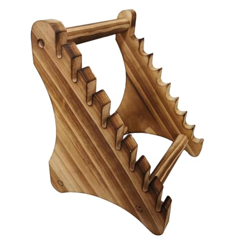 Présentoir à Couteaux, Porte-couteaux en Bois, Support de Stockage de Sabres de Comptoir à 8 Niveaux, Organisateur de Rangement Compact pour le Stockage et...