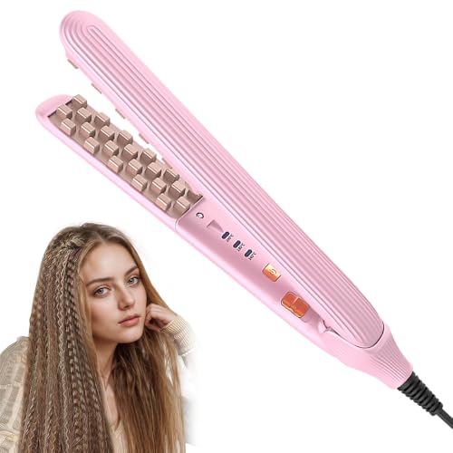 Rppiup Hair Crimpers for Women, Professional Crimping Iron Hair Crimper with 3 Gear, 40 Mins Auto Shut-Off Volumizing Hai r Waver for Short and Long, Rapid Heating hairwaver for Women for Fluffy Corn