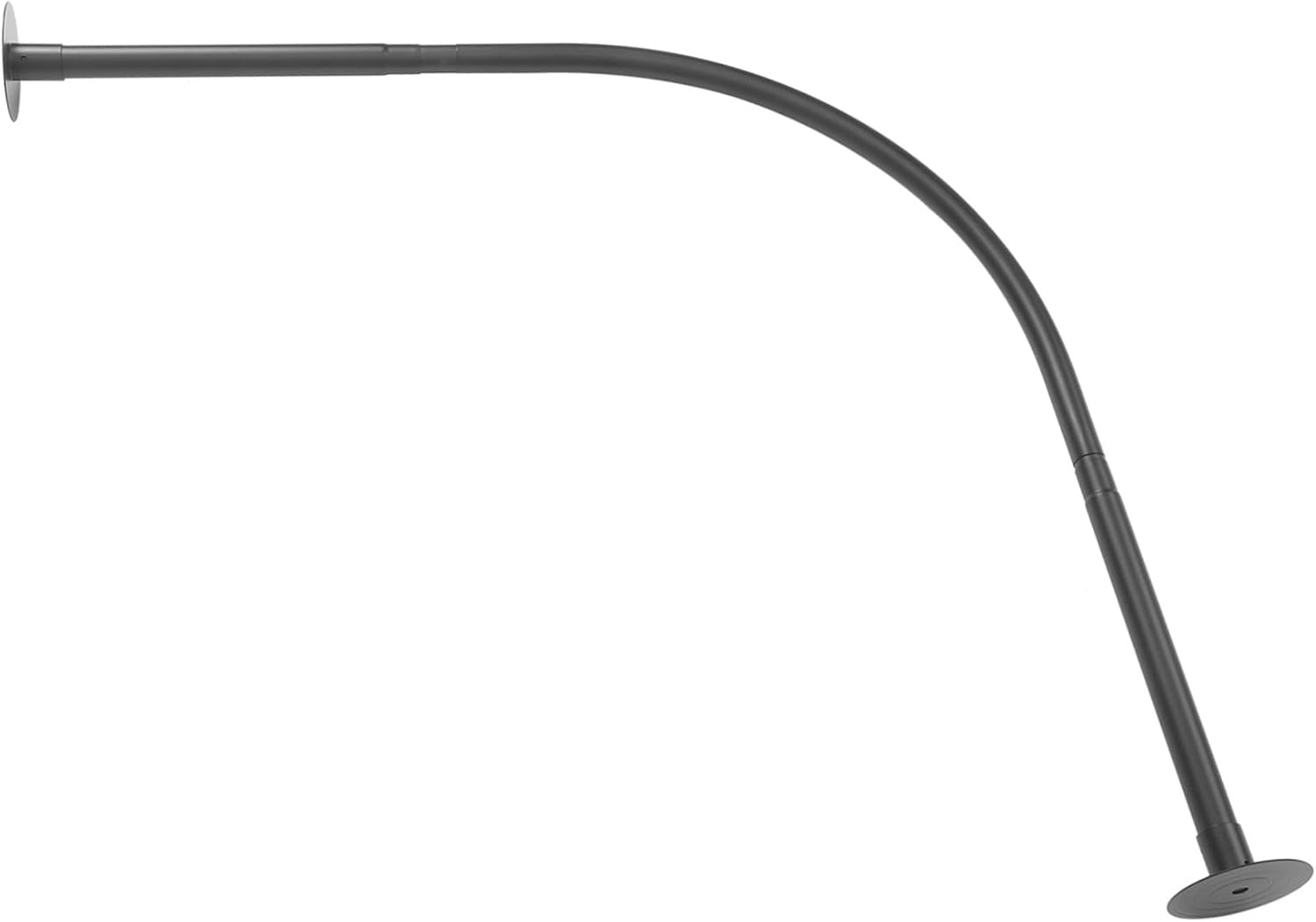 Unomor Tension Curved Shower Curtain Rod Expandable Telescoping Closet Rod Heavy Duty Easy Install No Damage Versatile for Curtains and Clothes Style