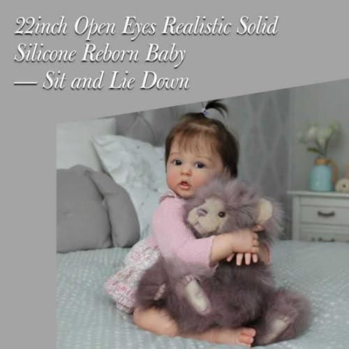 Muñeca Bebé Reborn Realista 22 Pulgadas Ojos Abiertos miniatura 3