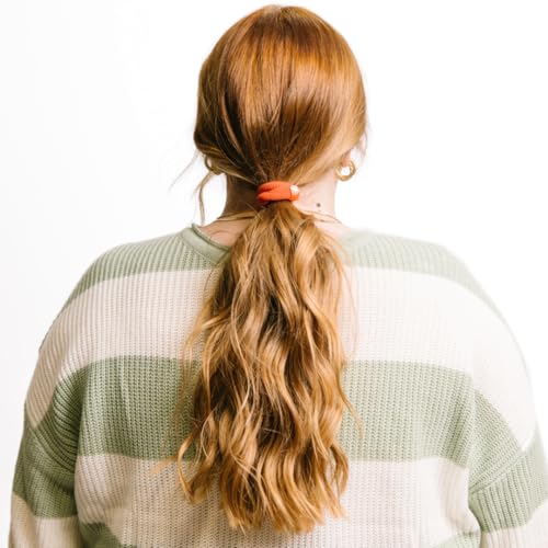 Kaxi, Solid High Intensi'ties, Durable Nylon Hair Ties for Everyday use, 3 Pack (Burnt Orange) - Image 5