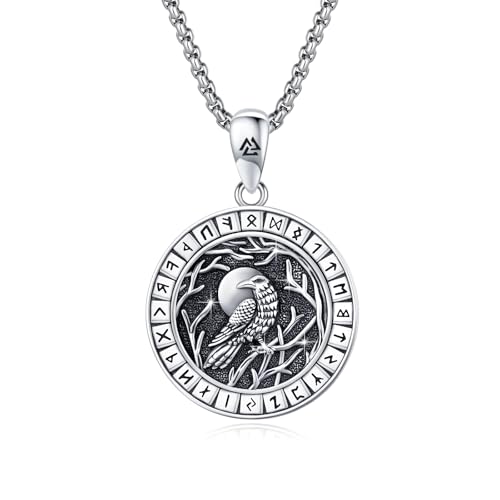 Collier corbeau en argent 925, un bijou gothique d'exception