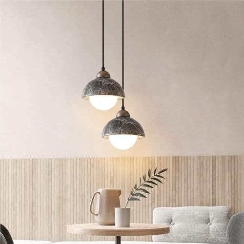 Lustre en marbre gris pour remplacer un plafonnier trop agressif - 5