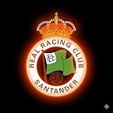 Escudo de futbol liga 2º division del Club SANTANDER,medidas metacrilato 40x35cm aproximadamente dependiendo el diseño del escudo con neon led,metacrilato y vinilo color.Alimentacion 12v,cable 2m