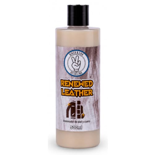 Hidratador Cuero Coche 500 ml, Crema Acondicionadora para Asientos y Tapicería de Piel, Tratamiento Interior Auto y Moto