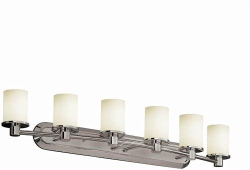 Justice Design Group FSN-8516-10-OPAL-NCKL Fusion Collection Deco - Lámpara de araña (5 luces)