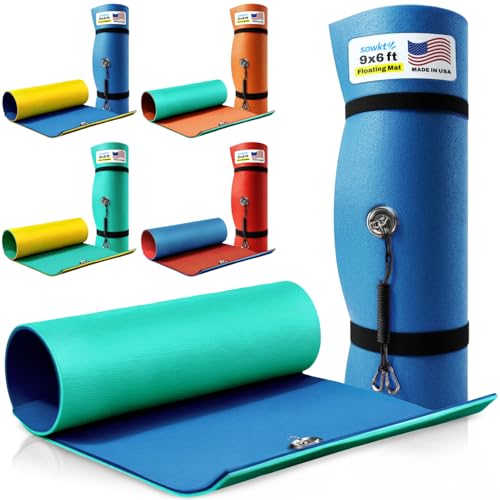 SOWKT Lily Pad Floating Mat (9x6 ft) - Made in USA - Premium Floating Water Mat for The Lake and Boating - Giant Floating Water Pad for Lakes | Lilly Pad Floating Water Dock