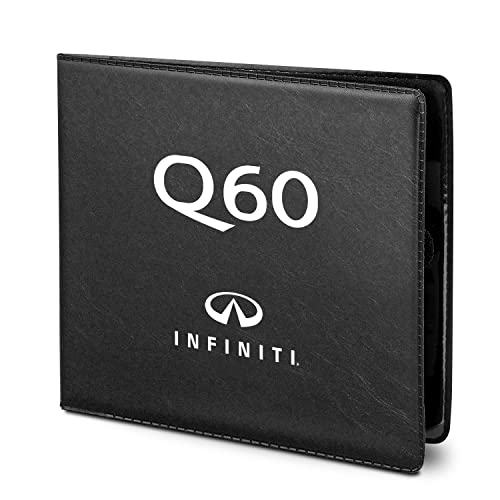 iPick Image made for Infiniti Q60 Logo Car Auto Insurance Registration Black PVC Document Card Holder Wallet