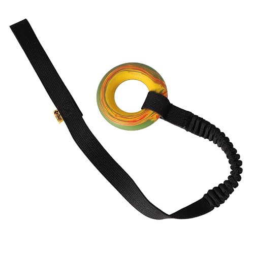 Dingo Spielzeug mit Ring # 10 cm Griff Bungee 65 cm Hundespielzeug Spielen mit Hund Training Apporte 15674