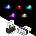 Auto USB Beleuchtung, 5 Mini USB Autos Licht, Auto Umgebungslicht, Plug-in-5V Mini Innenraum Umgebungslicht Kit, USB Ambientebeleuchtung für Auto, Laptop, Powerbank