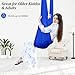 Aokitec Sensory Swing for Kids with Special Needs, Indoor Kids Swing Cuddle Hammock Chair Adjustable Aerial Swing for Children with Autism, ADHD, Asperger, Sensory Integration(Blue)
